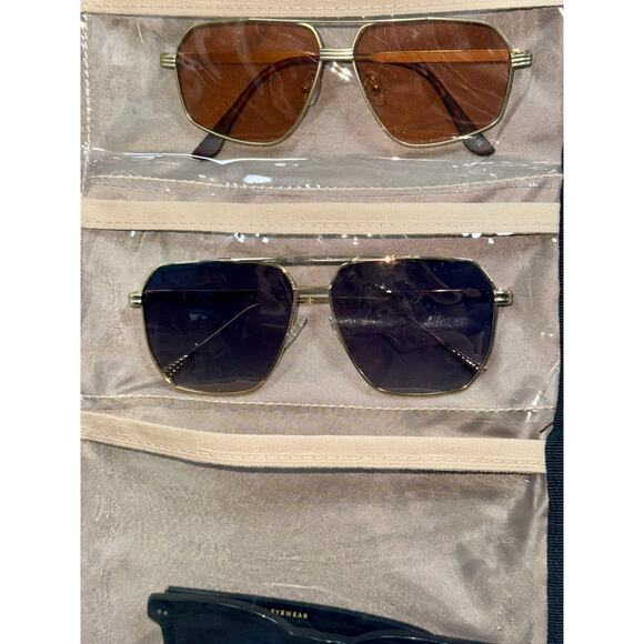 Sunglasses Wholesale Lot of 19 Assorted Pairs with NWT Travel Bag Black Brown main image 7